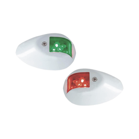 Set de Luces de Navegación Verticales Rojo / Verde con Carcasa en Color Blanco para Embarcaciones a Motor de Menos de 20 Metros