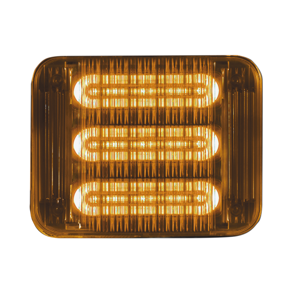 Luz perimetral led prizm  II de 7x9, ref 8, lente de color ambar