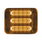 Luz perimetral led prizm  II de 7x9, ref 8, lente de color ambar