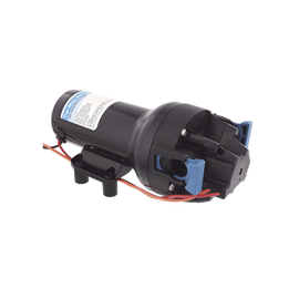 Bomba controlada por presión Par Max 6 para trabajo pesado a 12 Vcd, caudal de 6 GPM, presión máxima 40 psi, para manguera de entrada con orificio de 38 mm (1½”), manguera de descarga con orificio de 25 mm (1”)