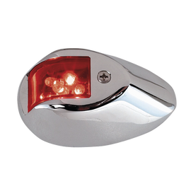 Set de Luces de Navegación Verticales Rojo / Verde con Carcasa en Cromo para Embarcaciones a Motor de Menos de 20 Metros