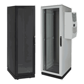 Gabinete de Telecomunicaciones ProLine V/D, 700 mm de Ancho, 800 mm de Profundidad, Compatible Con Aire Acondicionado Tipo G28, 42 UR, Color Negro