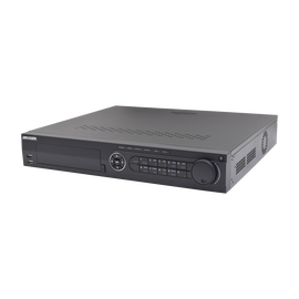DVR 4 Megapixel / 16 Canales TURBOHD + 8 Canales IP / 4 Bahías de Disco Duro / 4 Canales de Audio / Videoanalisis / 16 Entradas de Alarma