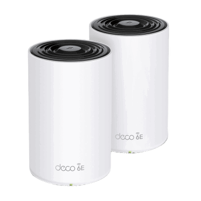 Router Inalámbrico MESH Interior para Hogar / Doble Banda Wi-Fi 6E AX5400 Mbps / 3 Puerto Gigabit WAN/LAN / 4 Antenas Internas / Administración Mediante la App Deco (iOS, Android) / Protección HomeShield