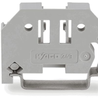 TOPE DE CIERRE SIN TORNILLOS / ANCHO 6 MM / PARA CARRIL DIN 35 X 15 Y 35 X 7,5 / GRIS / SIN HERRAMIENTAS / COMPATIBLE DIN EN 60715 / PLACAS DE FIJACIÓN