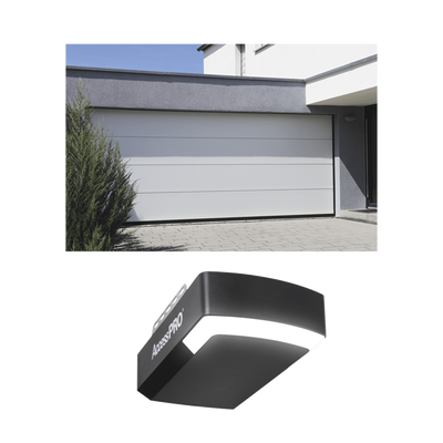 KIT COMPLETO Puerta D/ Garage 10x9 Pies / Lisa Linea Central / Color blanco / Insulada / Incluye Motor FS1000APPRT / 1/2HP / Fuerte/Silencioso/Luz LED/Motor DC .