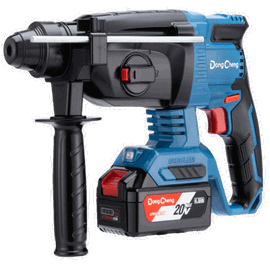 Martillo perforador inalámbrico SDS-PLUS, Incluye 2 Baterías 20V, 4.0 Ah, Cargador y Estuche