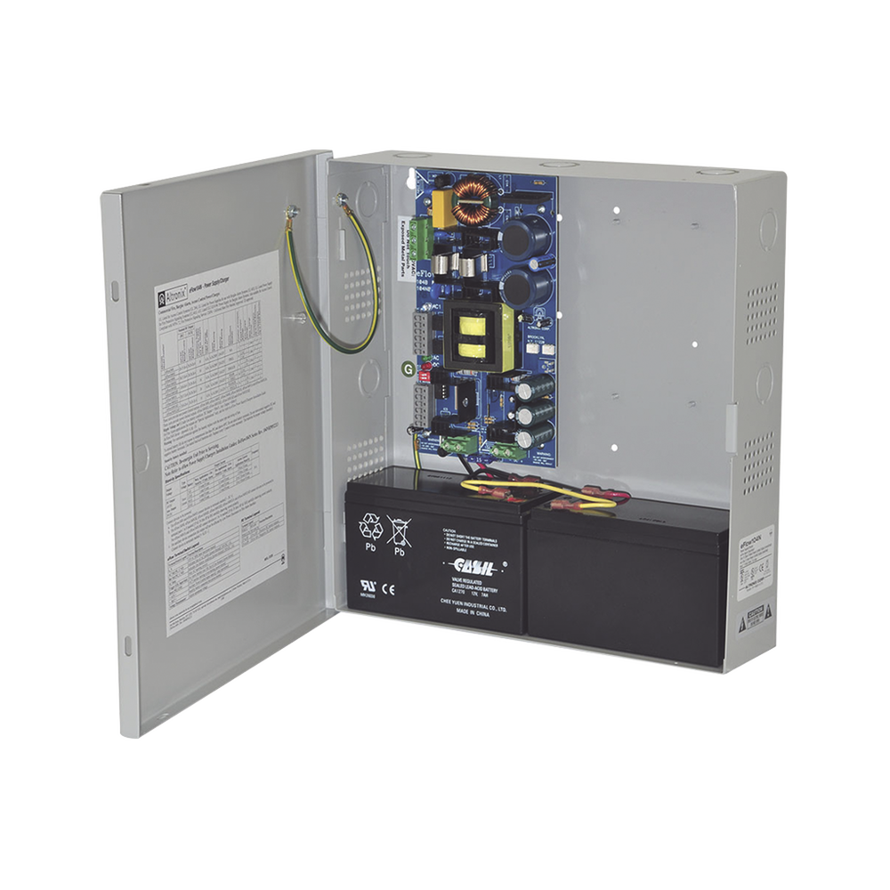 Fuente de poder ALTRONIX de 24 Vcd @ 10 Amper, de 1 salida, con capacidad de respaldo, voltaje de entrada : 120 Vca