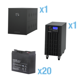 UPS Trifásico de 10 kVA/10 kW, Topología Online Doble Conversión, Voltaje de 208/220 Vca de L-L, Respaldo de 5 Minutos al 100% de Carga, Incluye Módulo y Banco de Baterías