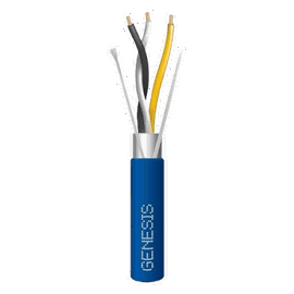 Bobina de 305 Metros de Cable BLINDADO / 3 x 22 AWG / Uso INTERIOR / Azul / Tipo CMP-CL3P, FPLP, FT6 / UL de COMUNICACIÓN de datos