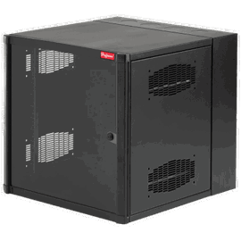 Gabinete AccessPlus de Montaje en Pared de 19in, Rieles Numerados y Roscados #10-32, Puerta con Ventana de Seguridad, 600 mm de Ancho, 762 mm de Profundidad, 12 UR, Color Negro