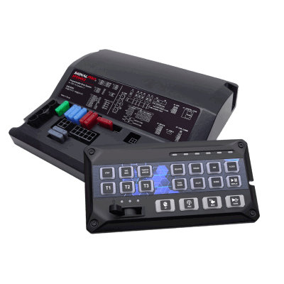 Sirena Vehicular de 200W de Potencia, Con Controlador de Panel Deslizante de 19 botones, indicador de flecha de tráfico de 6 LED, 12 Salidas Auxiliares