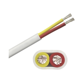 Rollo de cable plano grado marino calibre 6, de 2 conductores (rojo y amarillo) de 250 pies (76.2 m).