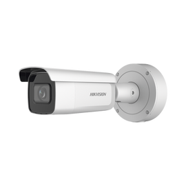 Bala IP 4 Megapixel / Lente Mot. 2.7 a 13.5 mm / 60 mts IR EXIR / Exterior IP67 / IK10 / Anticorrosivo / WDR 120 dB / PoE + / Micro SD / 4 Analíticos: AcuSense, Deteccion Facial, Conteo de Personas por Cruce y Zona