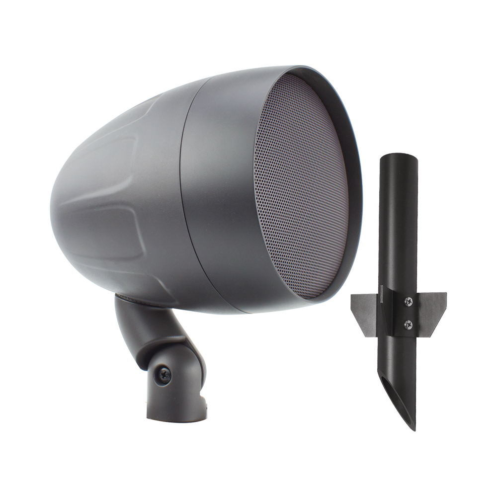 Acoustiscape 6.5in Landscape exterior, altavoz de 2 vías, 2.5-50 Watts, 8 ohms|70V|100V Switchable, incluye estaca