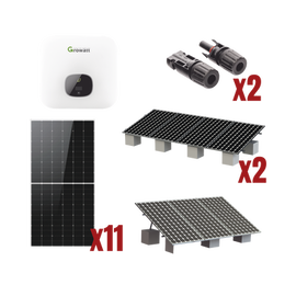 Kit Solar Interconexion  / 6 kW  220Vca / Inversor GROWATT / Montaje Incluido