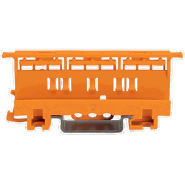Portador de Montaje de la Serie 221 / 4 mm² / Montaje en Riel DIN-35 y Montaje con Tornillos / Color Naranja / Material PA66 / UL94 V0