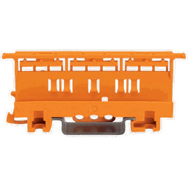 Adaptador de Fijación Serie 221 / 6 mm² / Para Montaje Sobre Carril DIN-35 y Montaje Atornillado / Color Naranja / Aislamiento Poliamida / Clase de Inflamabilidad UL 94 V0