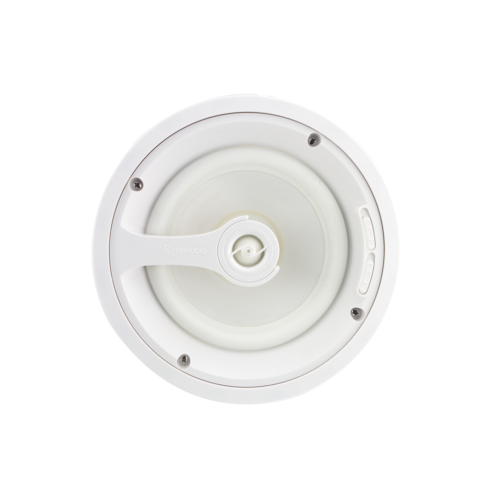 Ghost Series Altavoz de techo de 2 vías, woofer de polipropileno blanco de 8 in, tweeter de 1in, 5 - 125 watts, 8 Ohms