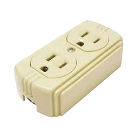 Contacto Dúplex 127 Vca, 15 A Max. Para Sobreponer (Sin perforar la superficie).
