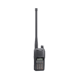 Radio portátil aéreo con Bluetooth incluido, rango de frecuencia 118-136.99166MHz, 6W PEP, 200 canales alfanuméricos, pantalla de 8 caracteres, incluye: batería, cargador, antena y clip