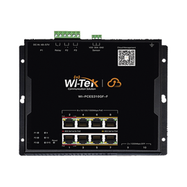 Switch L2 PoE Industrial / Administración Cloud Gratuita / 8 Puertos PoE af/at/bt 10/100/1000 Mbps / 2 Puertos SFP Gigabit / Máx Presupuesto PoE 145 W / Montaje Magnético - Riel DIN.