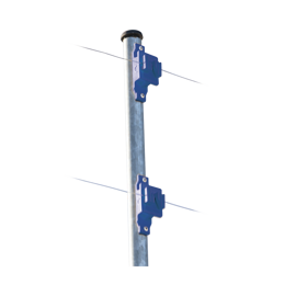Aislador de Paso colo Azul reforzado para cercos eléctricos, resistente al clima extremoso