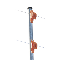 Aislador de Paso color Naranja reforzado para cercos eléctricos, resistente al clima extremoso