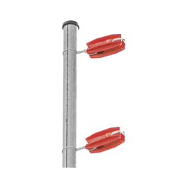 Aislador de color Rojo para postes de esquina de alta Resistencia con Anti UV de uso en cercos eléctricos