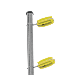 Aislador de color Amarillo  para postes de esquina de alta Resistencia con Anti UV de uso en cercos eléctricos