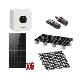 Kit Solar Interconexion  / 3kW  220Vca / Inversor GROWATT/ Montaje Incluido