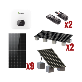 Kit Solar Interconexion  / 5kW  220Vca / Inversor GROWATT / Montaje Incluido