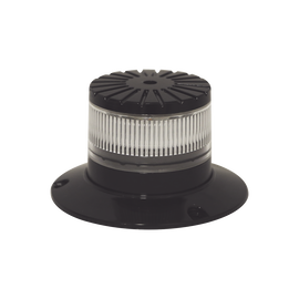 Baliza LED compacta discreta, domo claro, color rojo