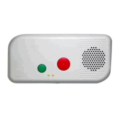 Terminal de Habitación IP / Botón rojo de alarma y verde de presencia de enfermero/ Lector RFID 125 KHz / SIP / PoE / Compatible con NX1071 y NX1075