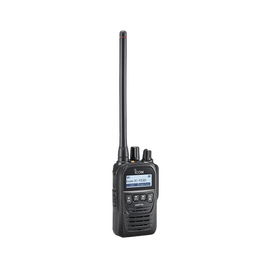Portable digital radio with 512 channels,136-174MHz, submersible, Bluetooth built-in. Supplied with Battery, Belt Clip, Charger, and Antenna
