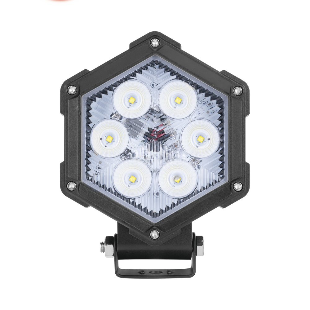 Luz de trabajo ultra brillante, 6 led, 30 watts, 12-24 Vcd