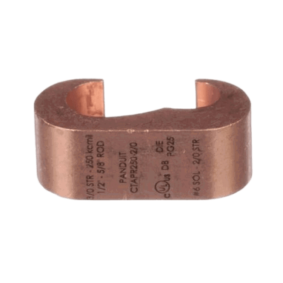 Conector de compresión a tierra de cobre Panduit CTAPR250-2/0-L, 1Pz