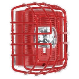 Protector De Rejilla Anti Vandalismo Y Golpes Accidentales, Color Rojo, Para Sirenas/Estrobos/Bocinas System Sensor, Montaje a Ras, 7.40