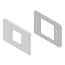Embellecedor para Caja Americana / ABS Antimicrobiano / Blanco con Efecto de Contraste / Colocación Fácil y Rápida