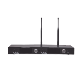 Kit de Microfonía inalámbrico | 2 Micrófonos de mano | Receptor UHF | Pantalla LCD | 200 Canales | Gran cobertura