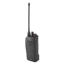 Transceiver ICOM Digital Portable, Rx-Tx: 400-470MHz, Type-D Trunking, submersible IP67. Supplied with Battery, Belt Clip, Charger, and Antenna.