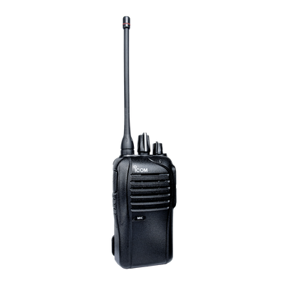 Radio portátil digital y analógico en rango de frecuencia 450-512 MHz, 16 canales, 5W de potencia de RF.  batería, cargador, antena y clip incluidos.