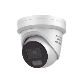 [ PROTECCIÓN ACTIVA ] Turret IP 4 Megapixel / Lente 2.8 mm / 40 mts IR / Exterior IP67 / Micrófono y Bocina Integrado (Audio de Dos Vías) / DARKFIGHTER / PoE / Luz Estroboscopica / ONVIF / Micro SD / 4 Analíticos