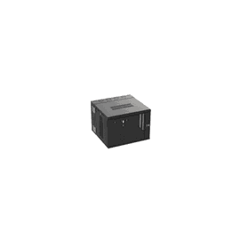 Gabinete PanZone de Montaje en Pared, de 19in, Puerta con Ventana de Seguridad, 9 UR, 635mm de Profundidad, Color Negro