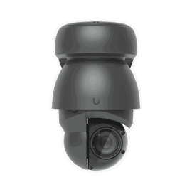 Cámara UniFi PTZ AI Industrial Color Negro / 4K (8MPX) / Zoom Óptico 22x / Visión Nocturna IR 100 m / Reconocimiento Facial y Placas / IP66 para exterior / Movimiento 360° / PoE++