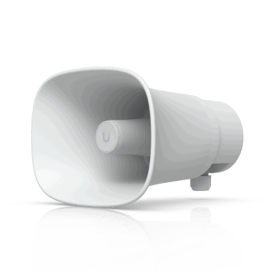 UniFi Protect AI Horn Speaker, Altavoz IP 120 dB, PoE+, Alerta AI Avanzada, Montaje Pared, Esquina y Poste, IP66