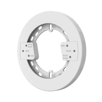Placa de Montaje para camaras / Material Aluminio y Plástico / Peso 181g / Dimensiones ø140x12.2mm / Compatible con múltiples Accesorios