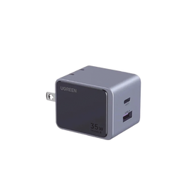 Cargador de 35W serie Nexode S | 2 Puertos de Carga Rápida | 1 USB-C | 1 USB-A | Tecnología GaN II | PD3.0 | QC4.0 | FCP/SCP/AFC/PPS/PPS2.0 | Tecnología de Protección Térmica | Optimiza la Carga | Carcasa Ignifuga.