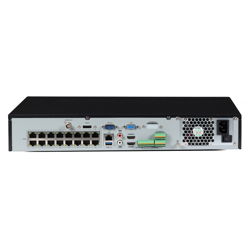 Hikvision AcuSense Series DS-7716NXI-I4/16P/S - NVR - 16 canales - en red - 1.5U - montaje en bastidor