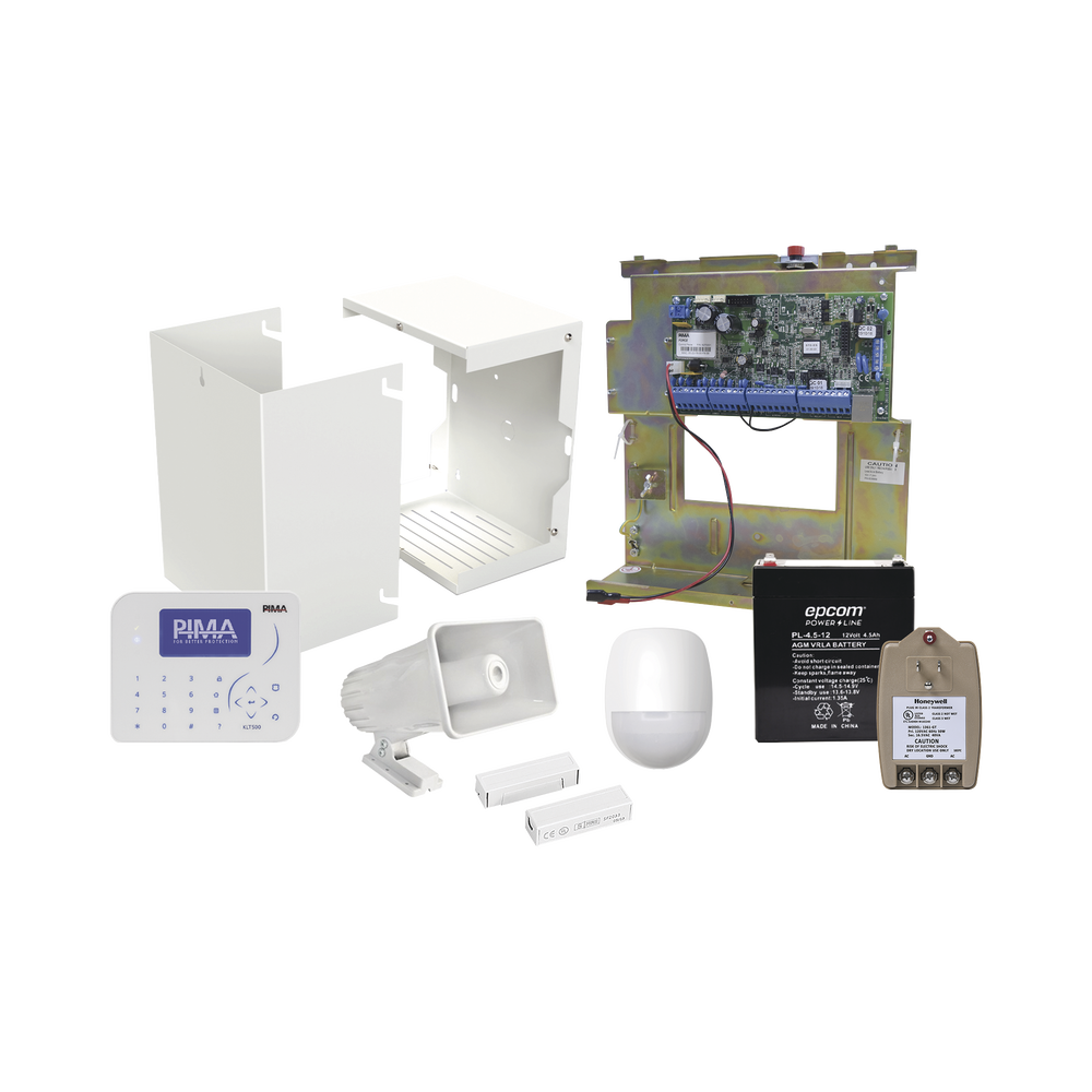 Kit de Alarma con Sensores cableados, Conexión IP con App PIMALINK3.0 Gratis!